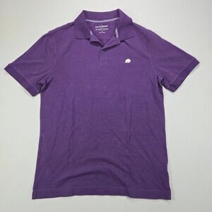 Banana Republic Purple Elephant Logo Short Sleeve Polo Shirt Men's Size S